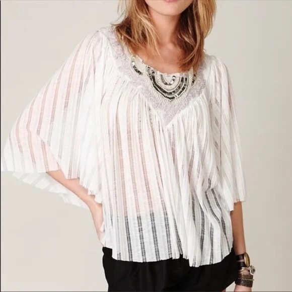 Free People Star Gazer Poncho Top - M - Picture 10 of 10